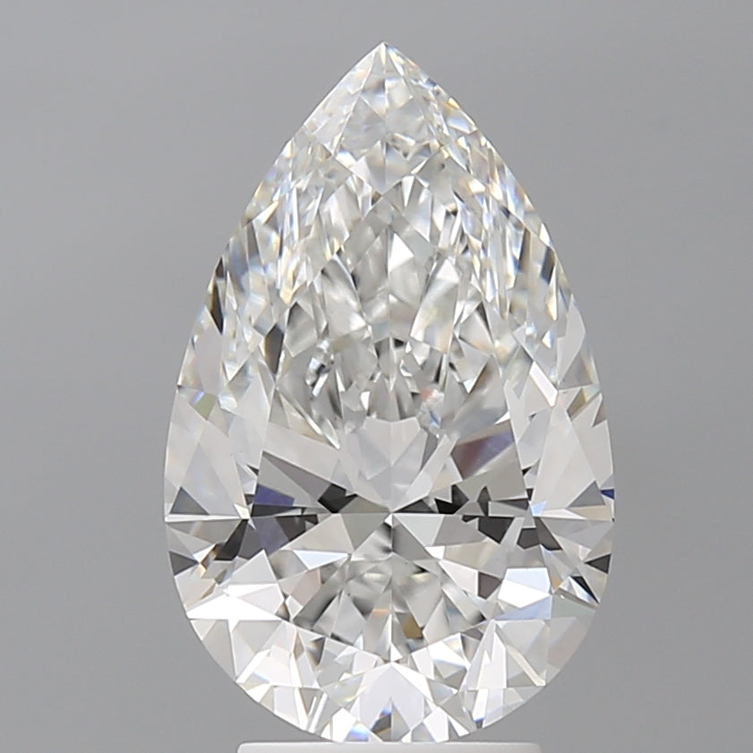 4.03 Carat Pear Shaped, Ideal Cut, E Color, VVS2 Clarity, IGI Certified Lab Grown Diamond