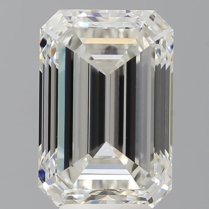 5.51 Carat Emerald Shaped, Very Good Cut, F Color, VVS2 Clarity, IGI Certified Lab Grown Diamond