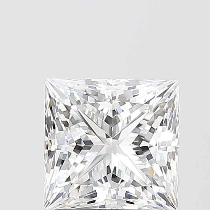 2.09 Carat Princess Shaped, Ideal Cut, E Color, VS1 Clarity, IGI Certified Lab Grown Diamond