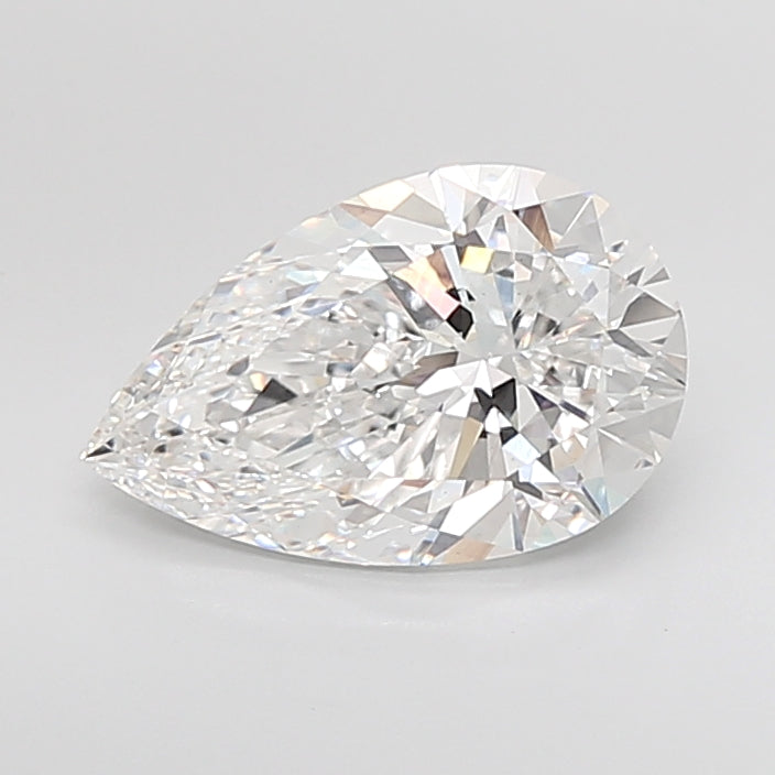 5.06 Carat Pear Shaped, Ideal Cut, E Color, VS1 Clarity, IGI Certified Lab Grown Diamond