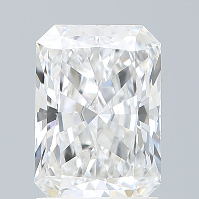 1.61 Carat Radiant Shaped, Ideal Cut, D Color, VVS2 Clarity, IGI Certified Lab Grown Diamond