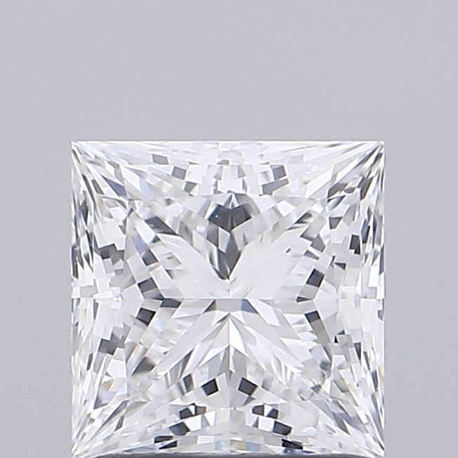 1.43 Carat Princess Shaped, Ideal Cut, D Color, VVS2 Clarity, IGI Certified Lab Grown Diamond