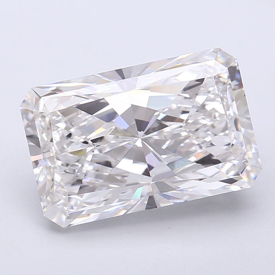 6.53 Carat Radiant Shaped, Very Good Cut, E Color, VS1 Clarity, IGI Certified Lab Grown Diamond