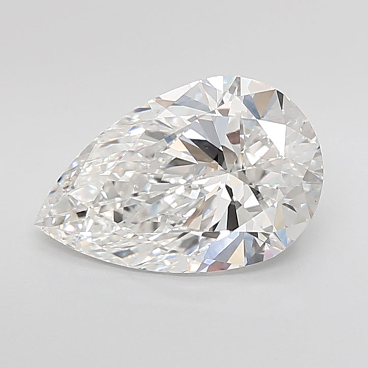 3.03 Carat Pear Shaped, Ideal Cut, E Color, VVS2 Clarity, IGI Certified Lab Grown Diamond