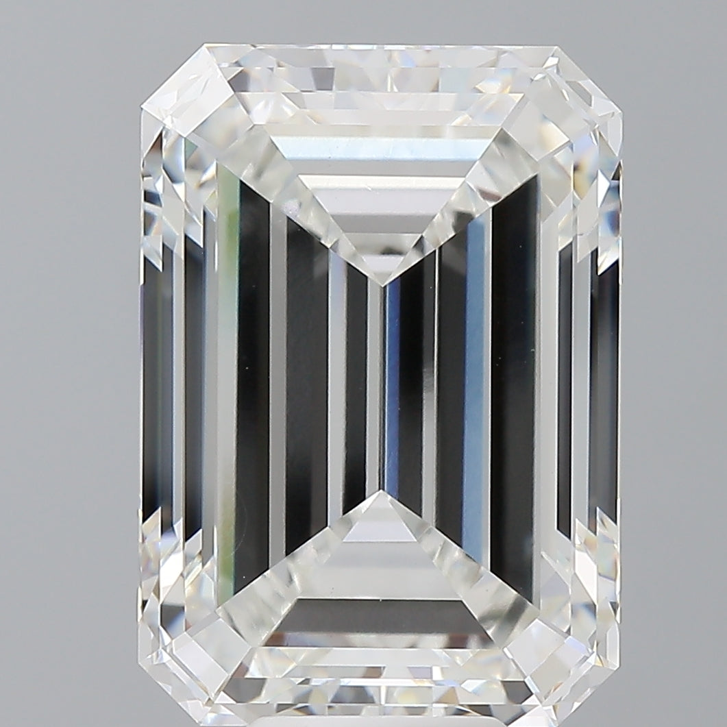 11.02 Carat Emerald Shaped, Ideal Cut, F Color, VVS2 Clarity, IGI Certified Lab Grown Diamond