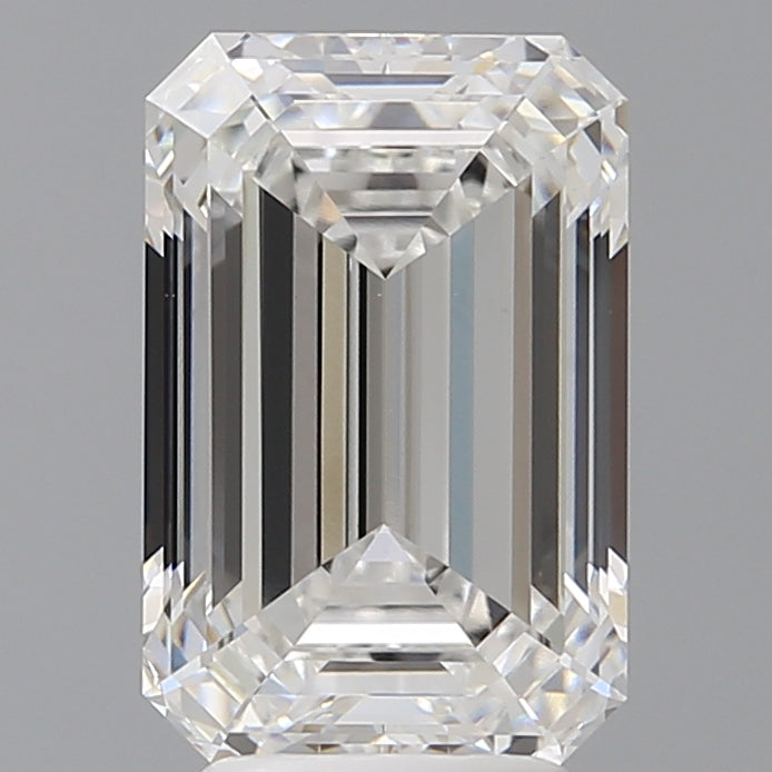 4.59 Carat Emerald Shaped, Ideal Cut, E Color, VVS2 Clarity, IGI Certified Lab Grown Diamond