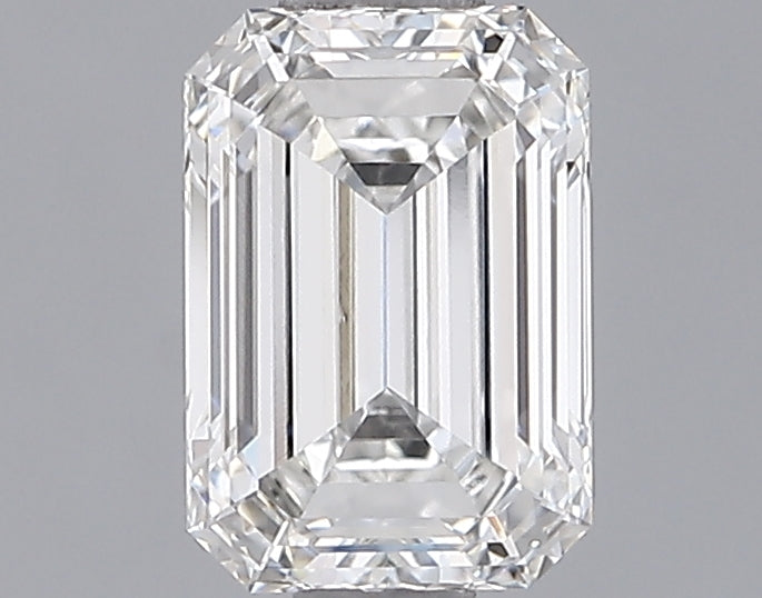 1.35 Carat Emerald Shaped, Ideal Cut, F Color, VVS2 Clarity, IGI Certified Lab Grown Diamond