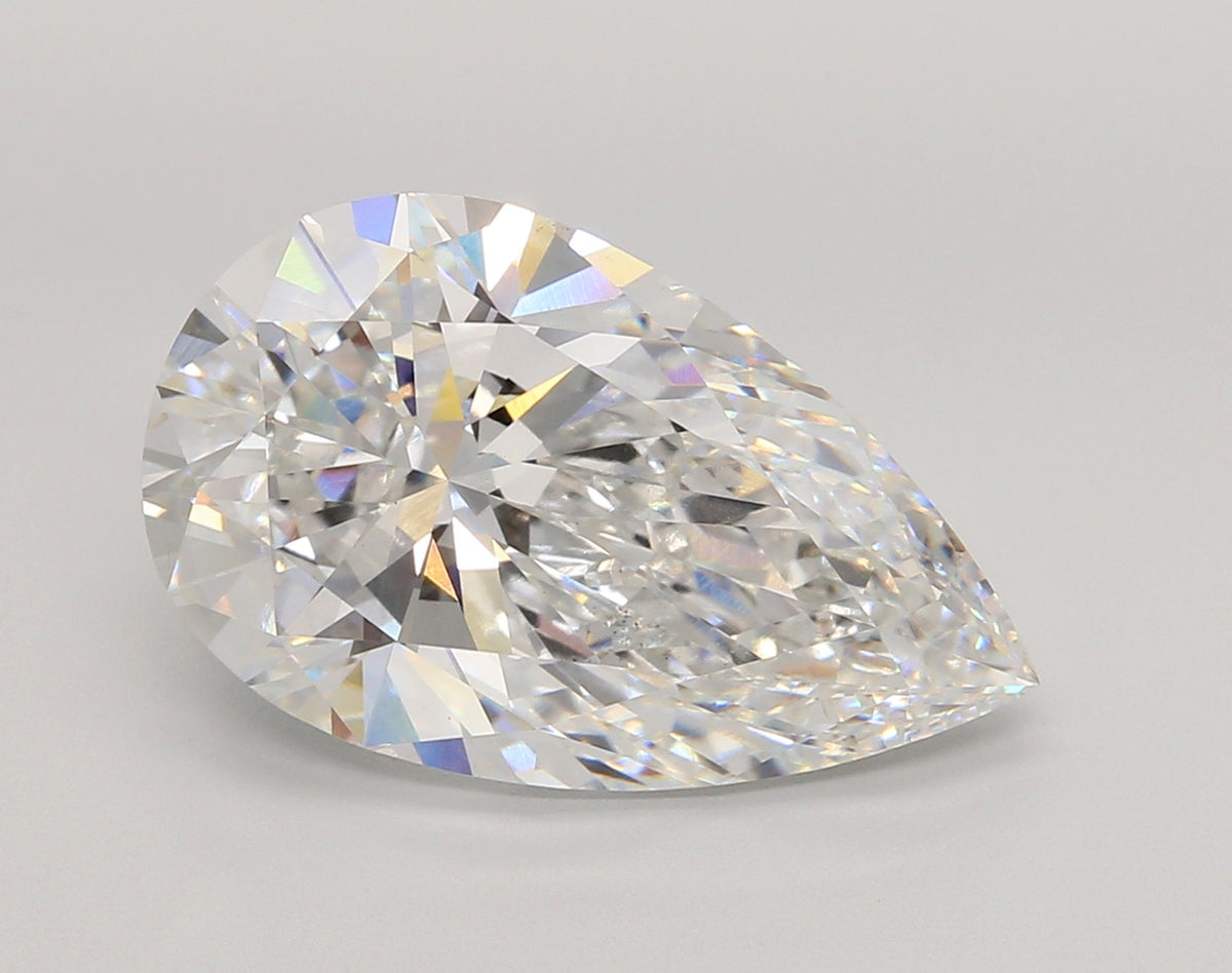 8.03 Carat Pear Shaped, Ideal Cut, E Color, VS1 Clarity, IGI Certified Lab Grown Diamond