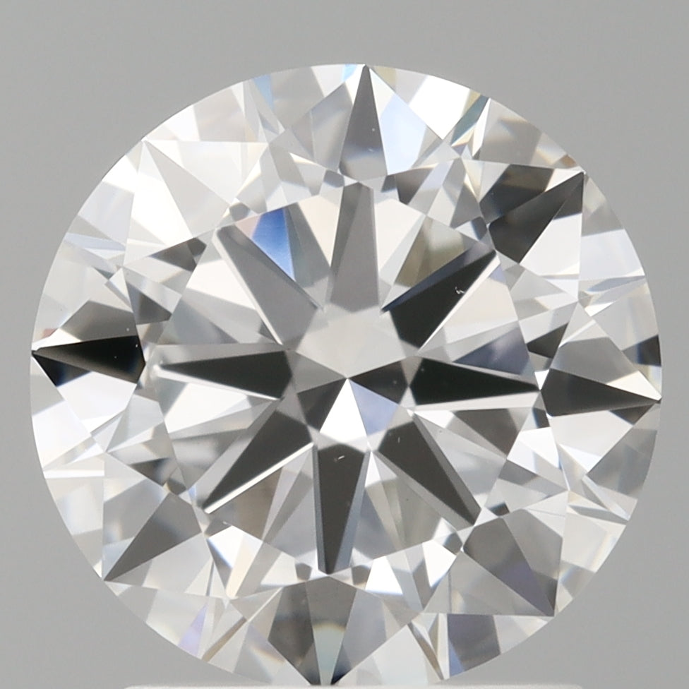 1.99 Carat Round Shaped, Excellent Cut, D Color, VVS2 Clarity, IGI Certified Lab Grown Diamond