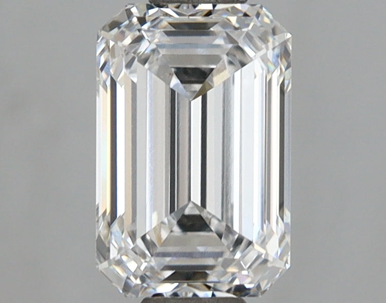 1.43 Carat Emerald Shaped, Ideal Cut, D Color, VVS1 Clarity, IGI Certified Lab Grown Diamond