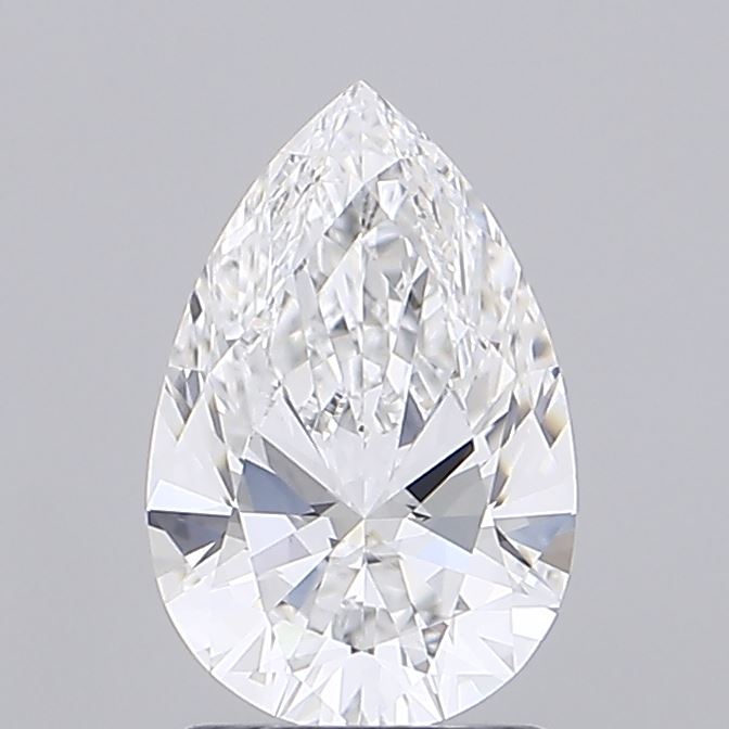 1.59 Carat Pear Shaped, Ideal Cut, D Color, VVS2 Clarity, IGI Certified Lab Grown Diamond