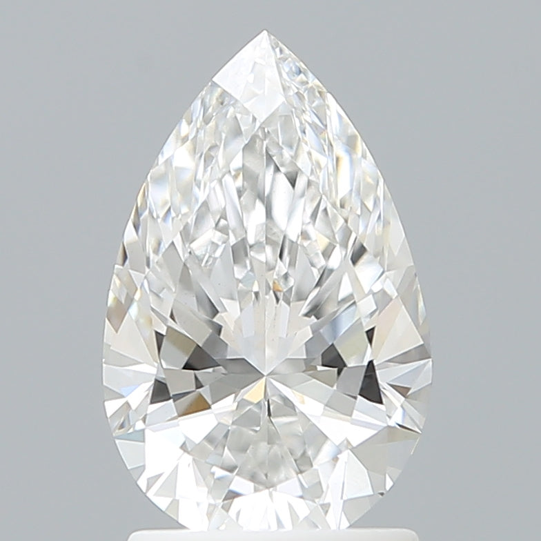 1.69 Carat Pear Shaped, Excellent Cut, E Color, VVS2 Clarity, IGI Certified Lab Grown Diamond