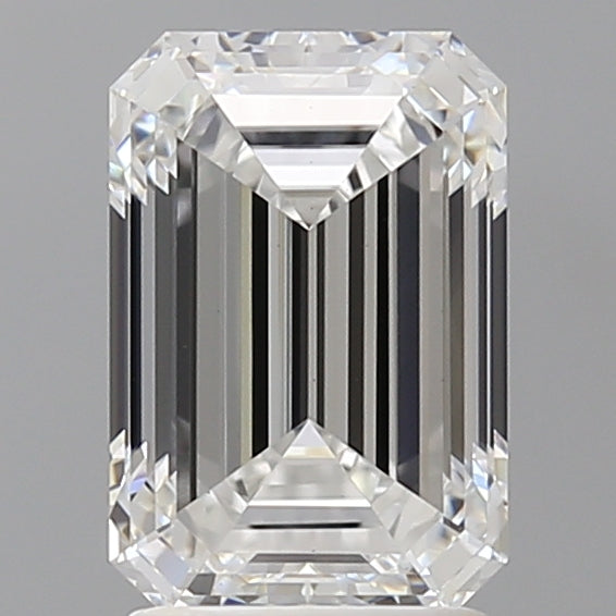 2.60 Carat Emerald Shaped, Ideal Cut, E Color, VVS2 Clarity, IGI Certified Lab Grown Diamond