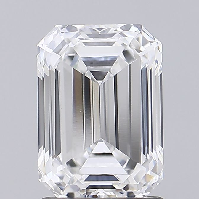 1.86 Carat Emerald Shaped, Ideal Cut, D Color, VVS2 Clarity, IGI Certified Lab Grown Diamond