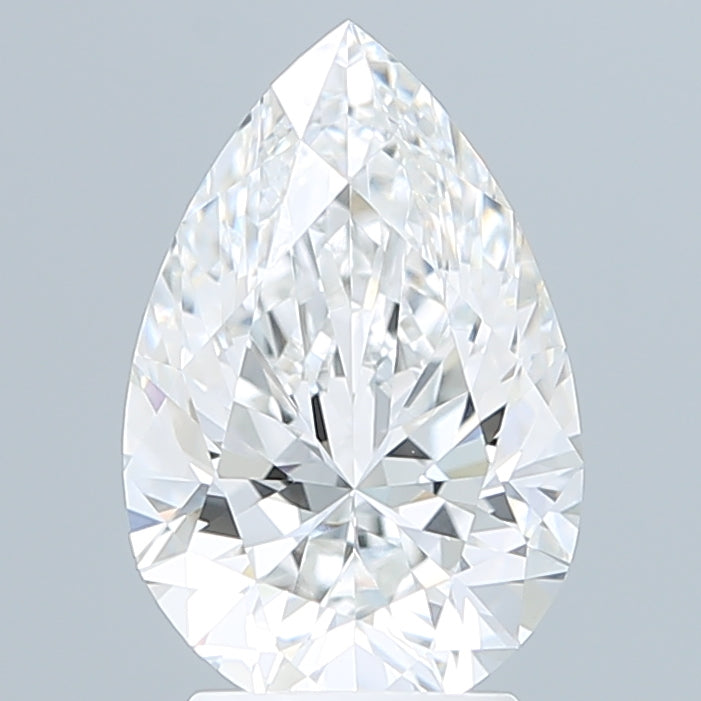 3.09 Carat Pear Shaped, Ideal Cut, E Color, VVS2 Clarity, IGI Certified Lab Grown Diamond