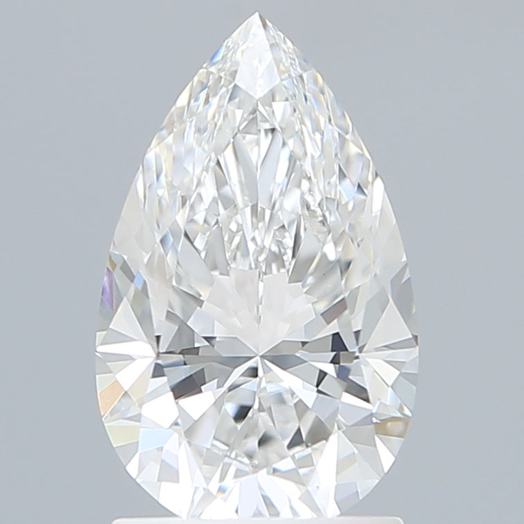 1.66 Carat Pear Shaped, Excellent Cut, F Color, VVS2 Clarity, IGI Certified Lab Grown Diamond