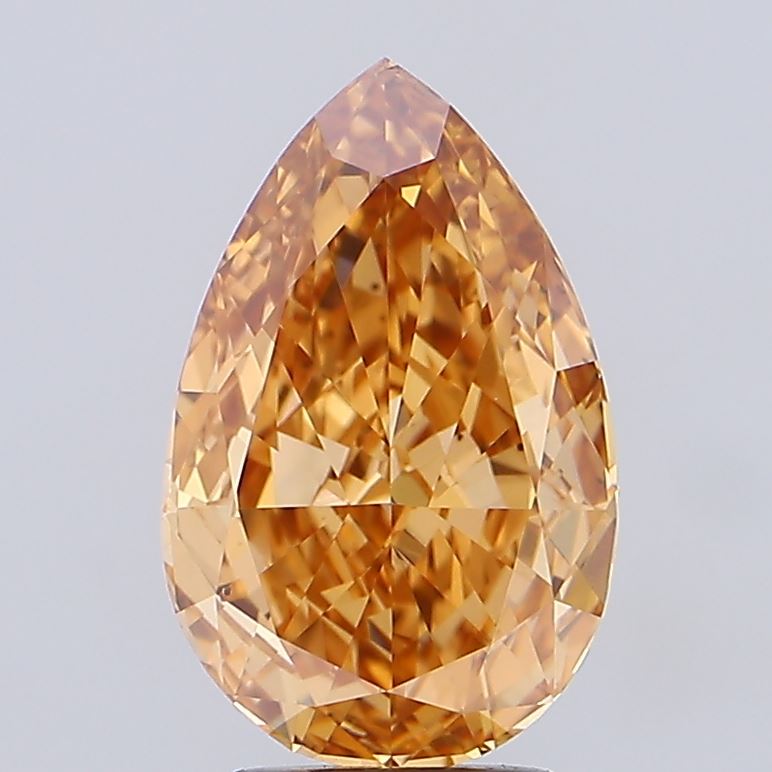 3.77 Carat Pear Shaped, Excellent Cut, VS2 Clarity, IGI Certified Lab Grown Diamond
