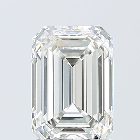 2.10 Carat Emerald Shaped, Ideal Cut, F Color, VVS2 Clarity, IGI Certified Lab Grown Diamond