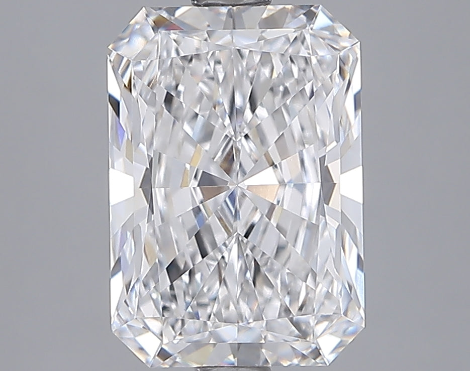 3.02 Carat Radiant Shaped, Ideal Cut, D Color, VVS1 Clarity, IGI Certified Lab Grown Diamond