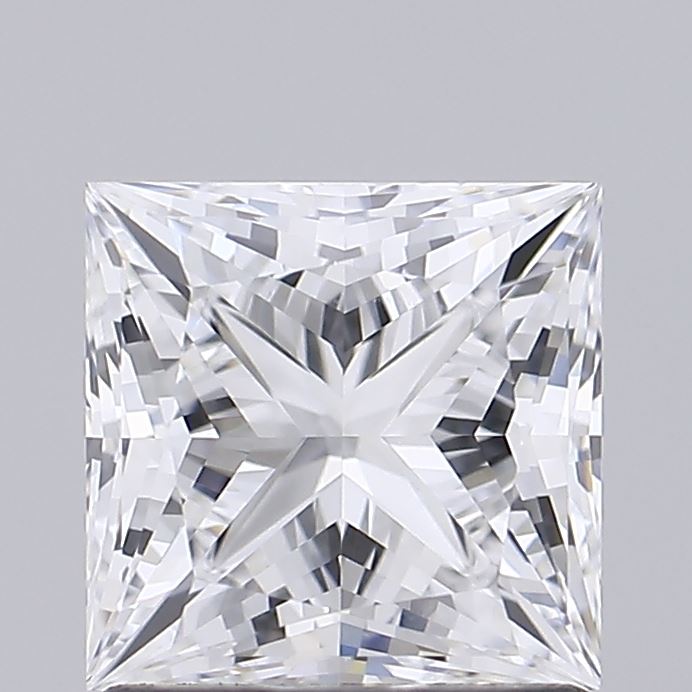 1.53 Carat Princess Shaped, Ideal Cut, D Color, VVS2 Clarity, IGI Certified Lab Grown Diamond
