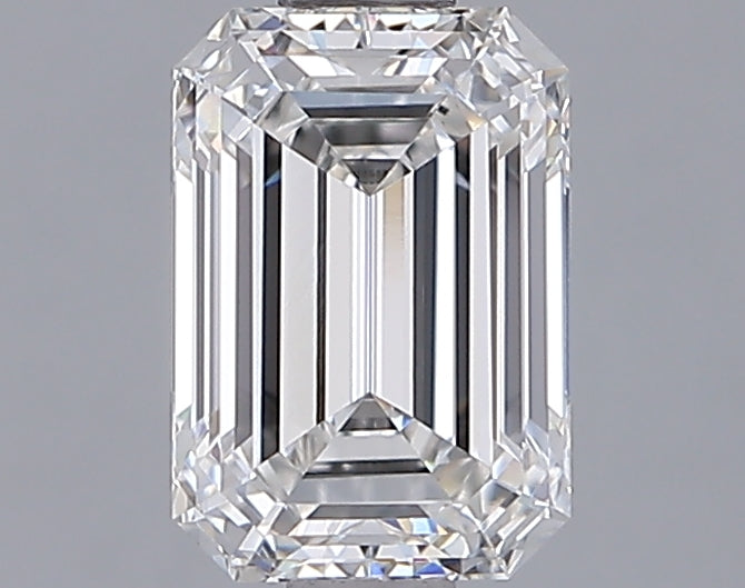 1.30 Carat Emerald Shaped, Ideal Cut, F Color, VVS1 Clarity, IGI Certified Lab Grown Diamond