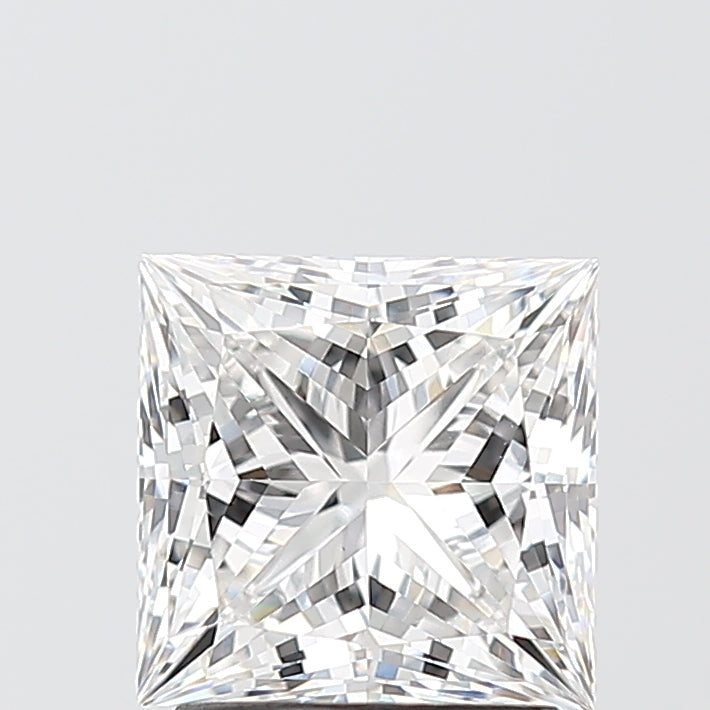 2.04 Carat Princess Shaped, Ideal Cut, E Color, VVS2 Clarity, IGI Certified Lab Grown Diamond