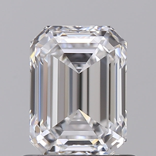 0.91 Carat Emerald Shaped, Ideal Cut, D Color, VVS2 Clarity, GIA Certified Lab Grown Diamond