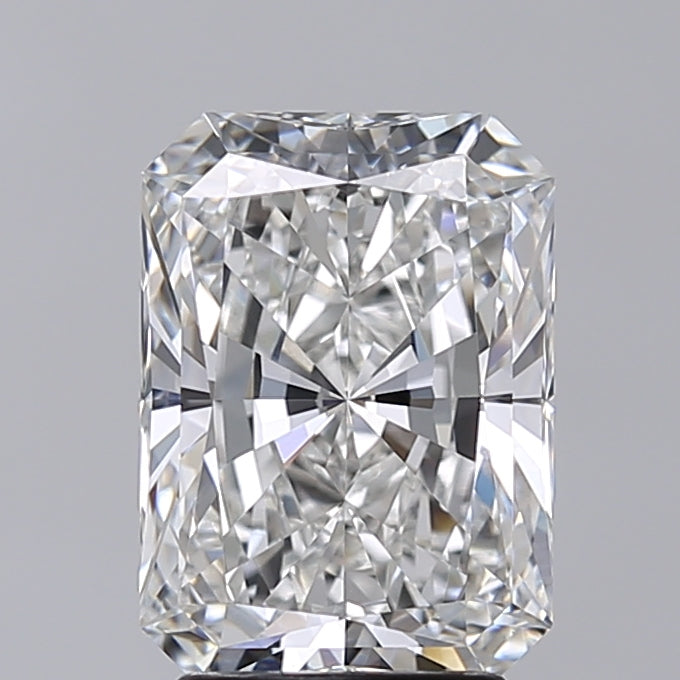 3.02 Carat Radiant Shaped, Excellent Cut, F Color, VVS2 Clarity, IGI Certified Lab Grown Diamond