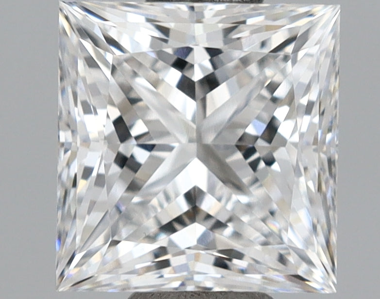 1.02 Carat Princess Shaped, Ideal Cut, D Color, VVS2 Clarity, IGI Certified Lab Grown Diamond