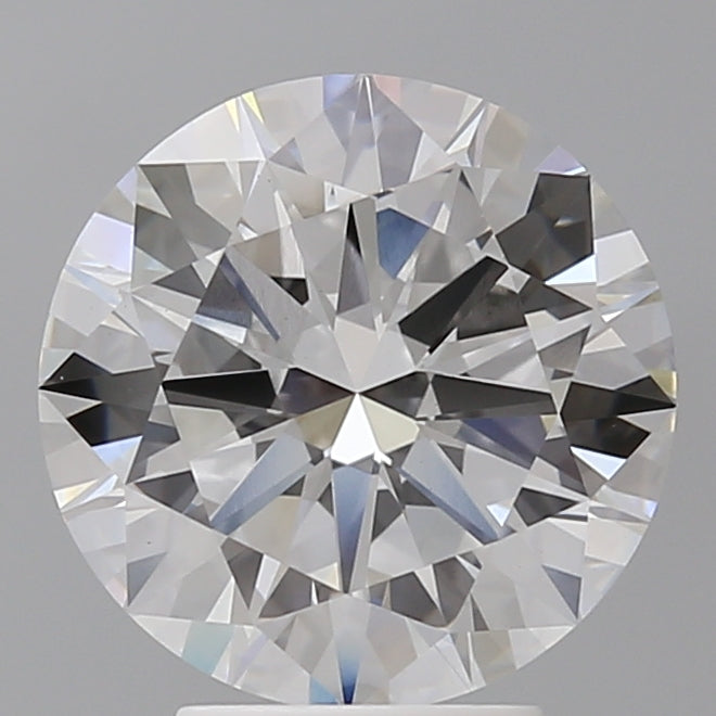 4.10 Carat Round Shaped, Excellent Cut, F Color, VVS2 Clarity, IGI Certified Lab Grown Diamond