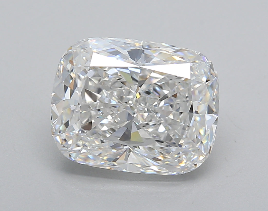 3.52 Carat Elongated Cushion Shaped, Excellent Cut, D Color, VVS2 Clarity, IGI Certified Lab Grown Diamond