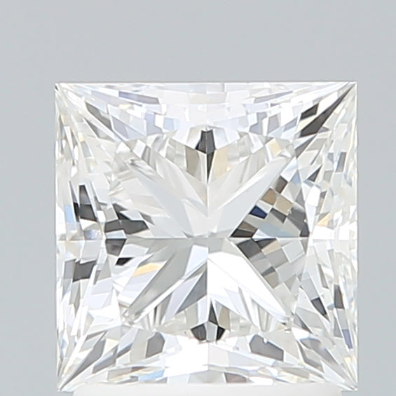 2.04 Carat Princess Shaped, Ideal Cut, F Color, VVS2 Clarity, IGI Certified Lab Grown Diamond