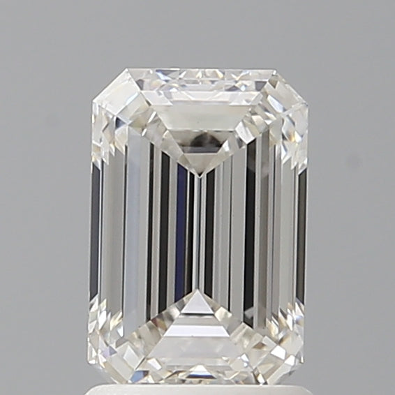 1.57 Carat Emerald Shaped, Ideal Cut, F Color, VVS2 Clarity, IGI Certified Lab Grown Diamond