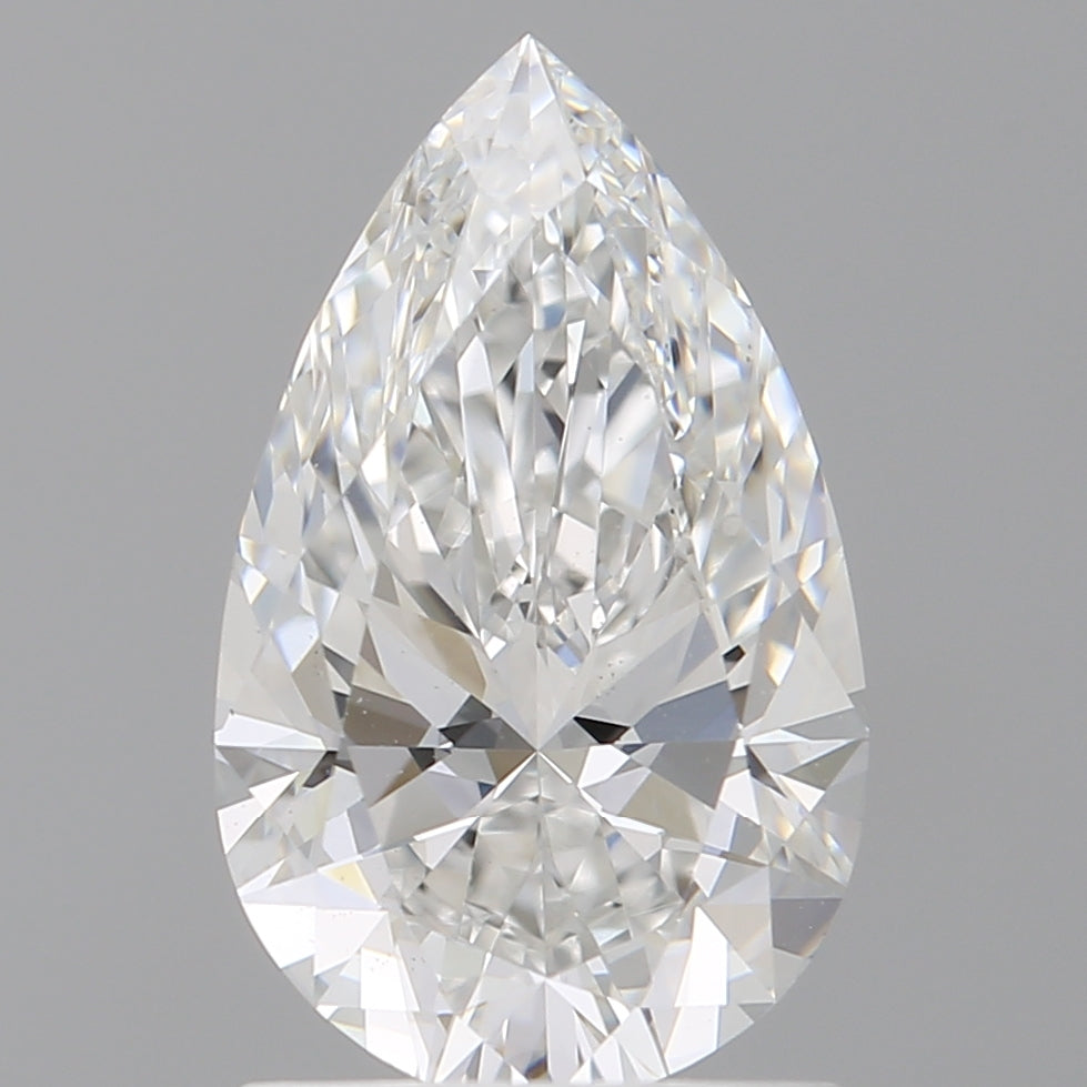 1.53 Carat Pear Shaped, Ideal Cut, E Color, VVS2 Clarity, IGI Certified Lab Grown Diamond