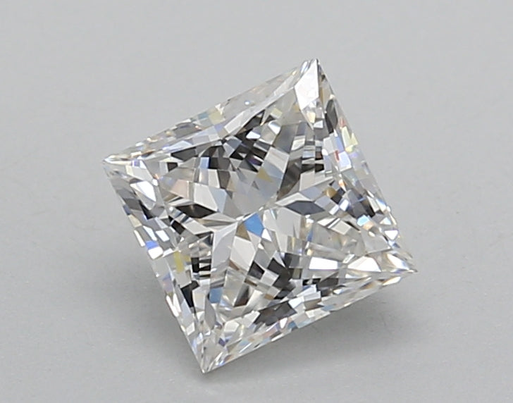 1.02 Carat Princess Shaped, Excellent Cut, F Color, VVS2 Clarity, IGI Certified Lab Grown Diamond