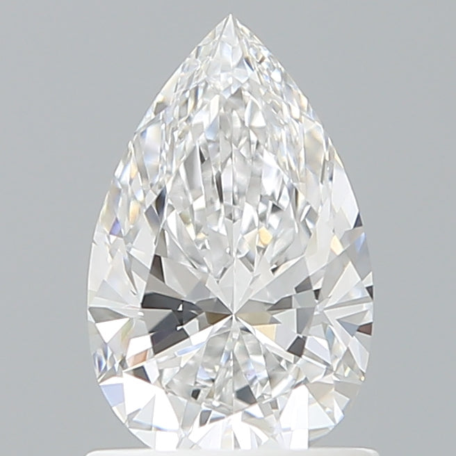 1.10 Carat Pear Shaped, Ideal Cut, D Color, VVS2 Clarity, IGI Certified Lab Grown Diamond