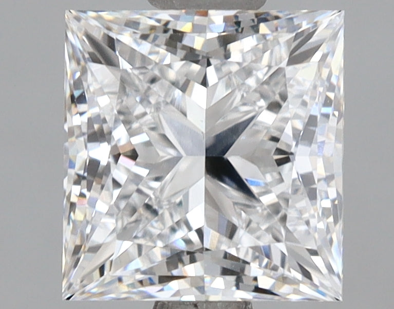 2.11 Carat Princess Shaped, Ideal Cut, D Color, VVS2 Clarity, IGI Certified Lab Grown Diamond