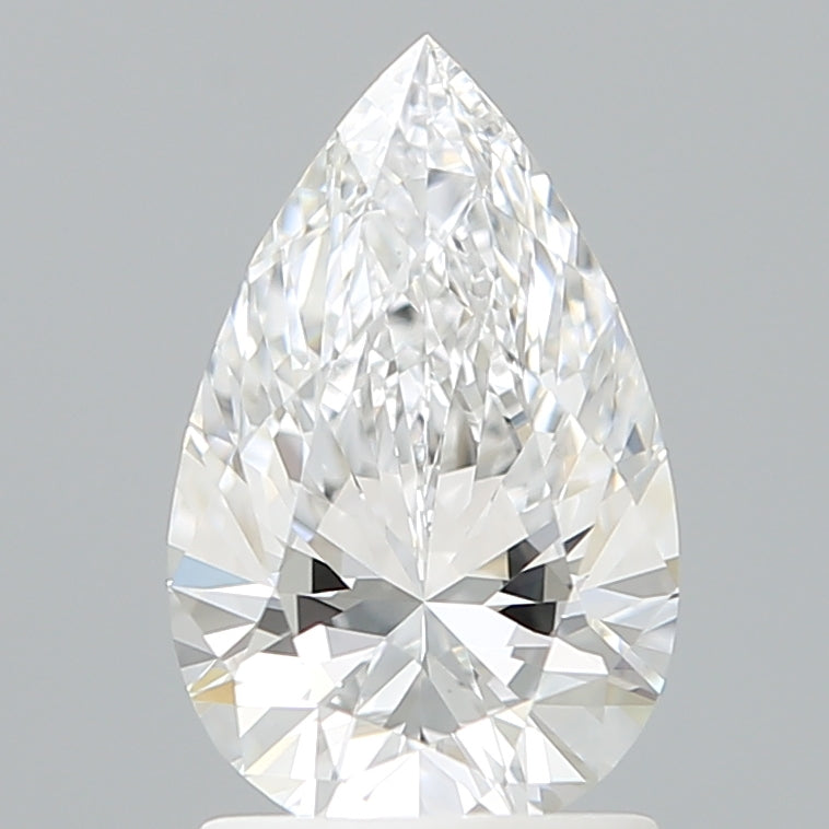 1.55 Carat Pear Shaped, Ideal Cut, E Color, VVS1 Clarity, IGI Certified Lab Grown Diamond