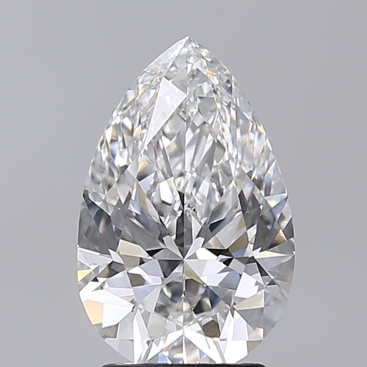 2.52 Carat Pear Shaped, Excellent Cut, E Color, VVS2 Clarity, IGI Certified Lab Grown Diamond