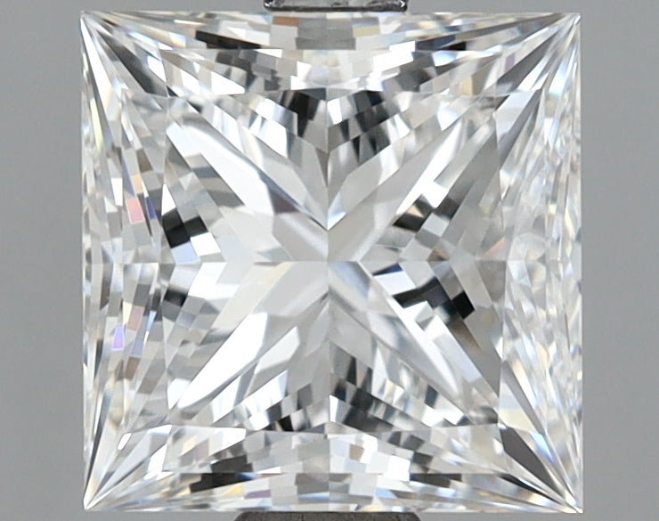 2.61 Carat Princess Shaped, Ideal Cut, E Color, VVS2 Clarity, IGI Certified Lab Grown Diamond