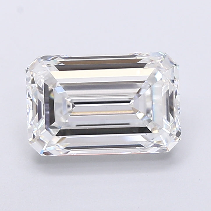 4.45 Carat Emerald Shaped, Very Good Cut, E Color, VVS2 Clarity, IGI Certified Lab Grown Diamond