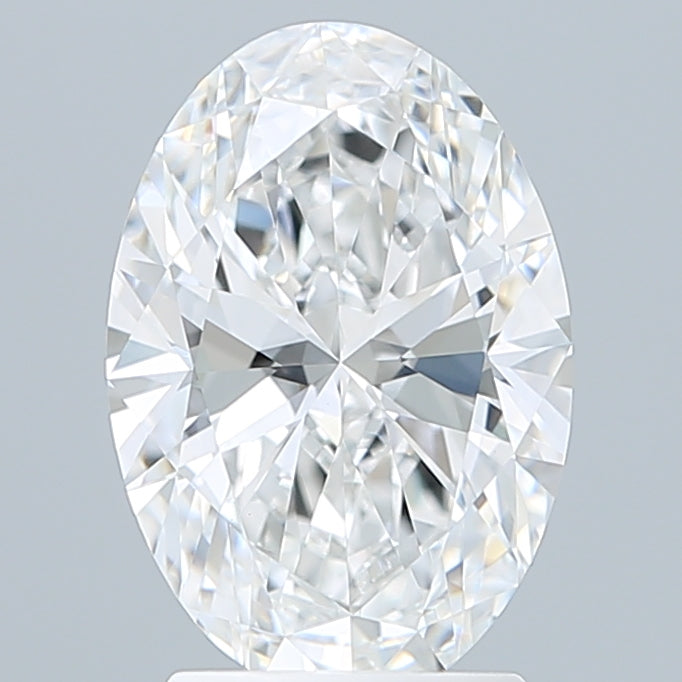 2.50 Carat Oval Shaped, Ideal Cut, D Color, VVS2 Clarity, IGI Certified Lab Grown Diamond