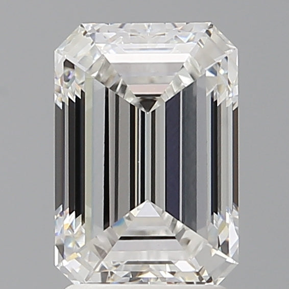 2.50 Carat Emerald Shaped, Ideal Cut, F Color, VVS2 Clarity, IGI Certified Lab Grown Diamond