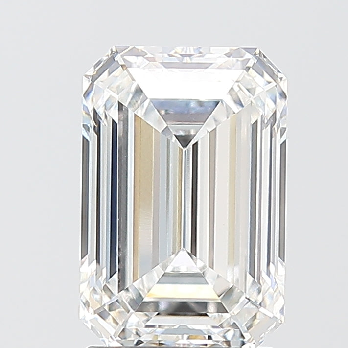 2.50 Carat Emerald Shaped, Ideal Cut, E Color, VS1 Clarity, IGI Certified Lab Grown Diamond