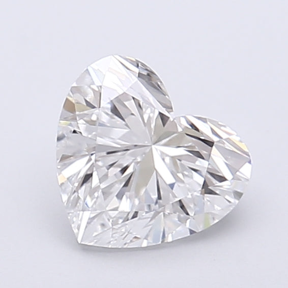 1.15 Carat Heart Shaped, Very Good Cut, D Color, VVS2 Clarity, IGI Certified Lab Grown Diamond