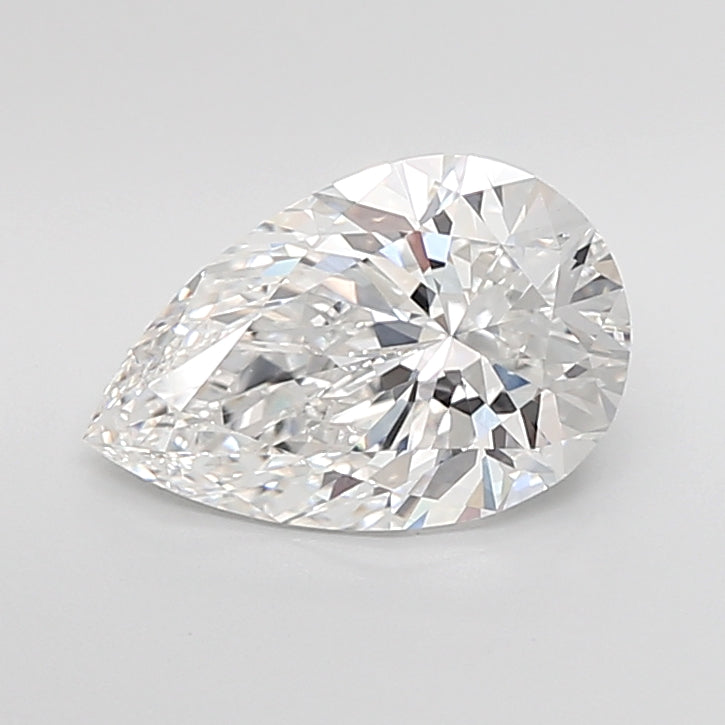 3.41 Carat Pear Shaped, Ideal Cut, E Color, VVS2 Clarity, IGI Certified Lab Grown Diamond