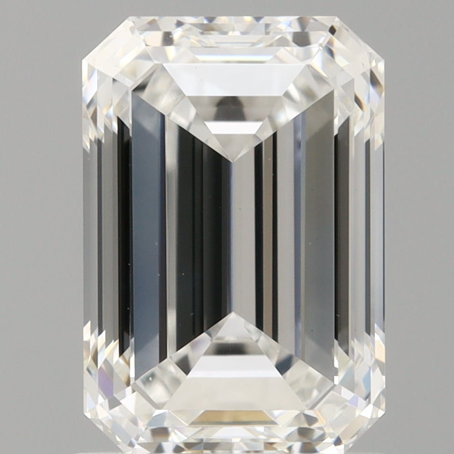 1.50 Carat Emerald Shaped, Ideal Cut, E Color, VVS2 Clarity, IGI Certified Lab Grown Diamond