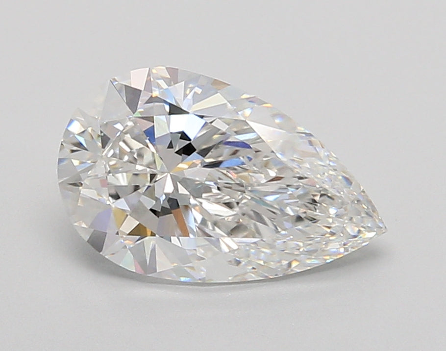 2.06 Carat Pear Shaped, Ideal Cut, E Color, VVS1 Clarity, IGI Certified Lab Grown Diamond