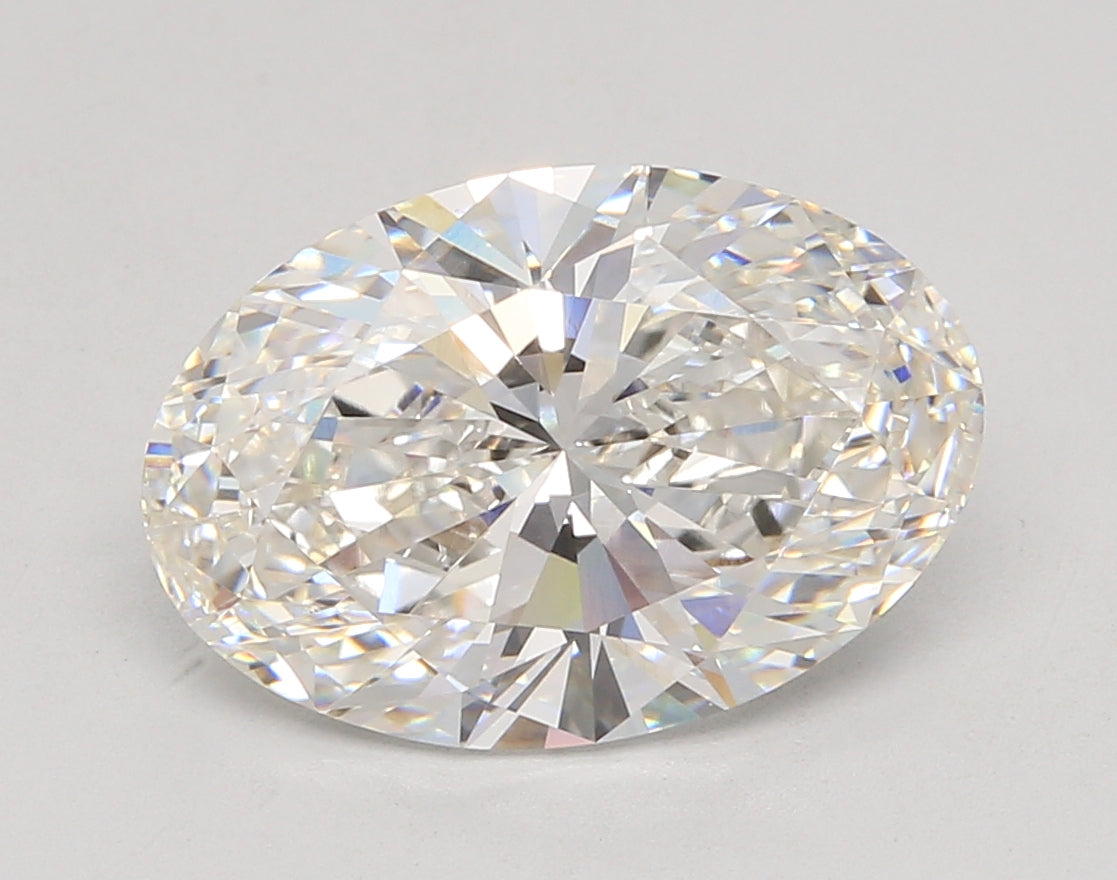 5.04 Carat Oval Shaped, Ideal Cut, F Color, VVS2 Clarity, IGI Certified Lab Grown Diamond