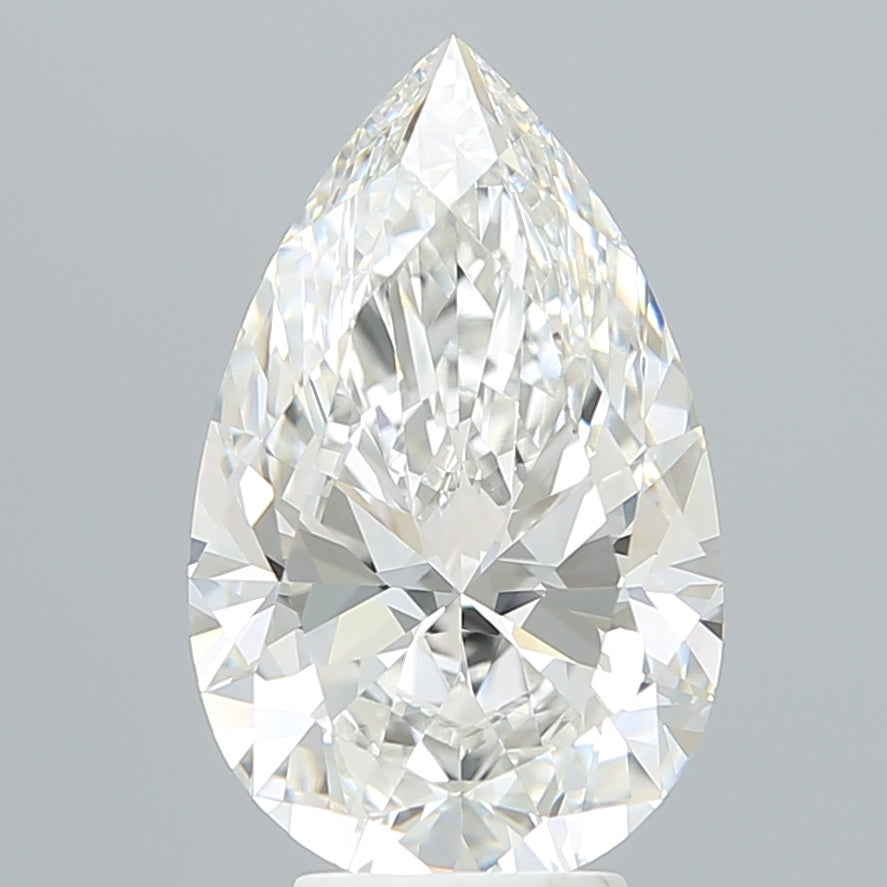 5.11 Carat Pear Shaped, Ideal Cut, F Color, VVS2 Clarity, IGI Certified Lab Grown Diamond